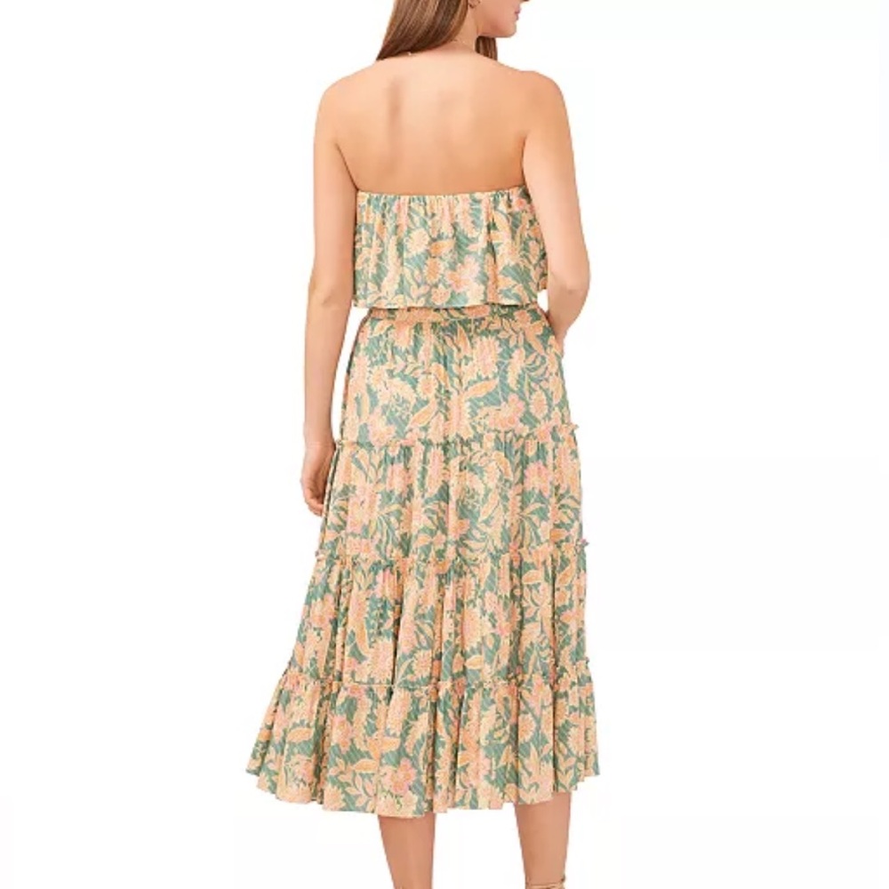 1. State  Floral-Print Strapless Ruffle-Tiered Midi Dress - Picture 12 of 13